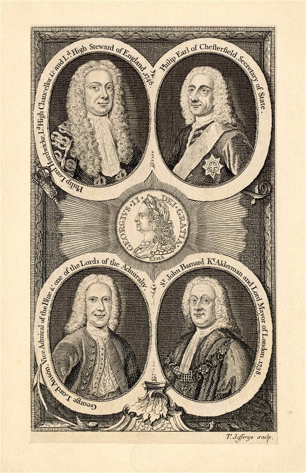 George II and his officials by Thomas Jefferys