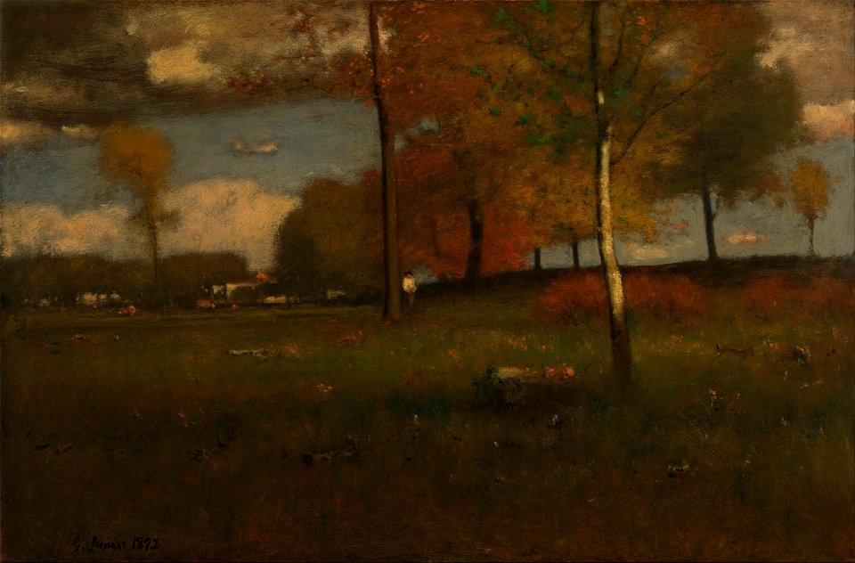 George Inness - Near the Village, October - Google Art Project