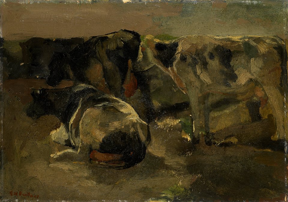 George Hendrik Breitner - Vier koeien
