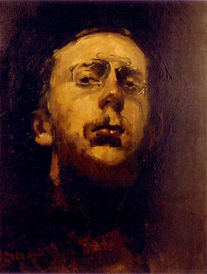 George Hendrik Breitner - Zelfportret met lorgnet