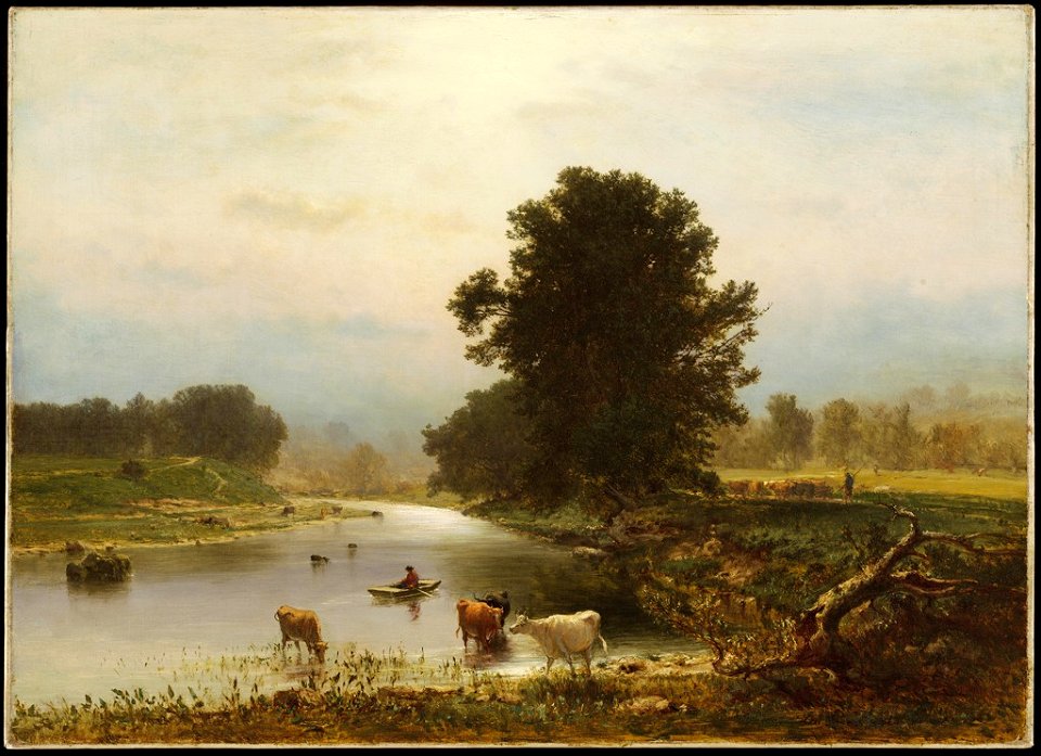 George Inness - A View Near Medfield - 1976.94 - Harvard Art Museums