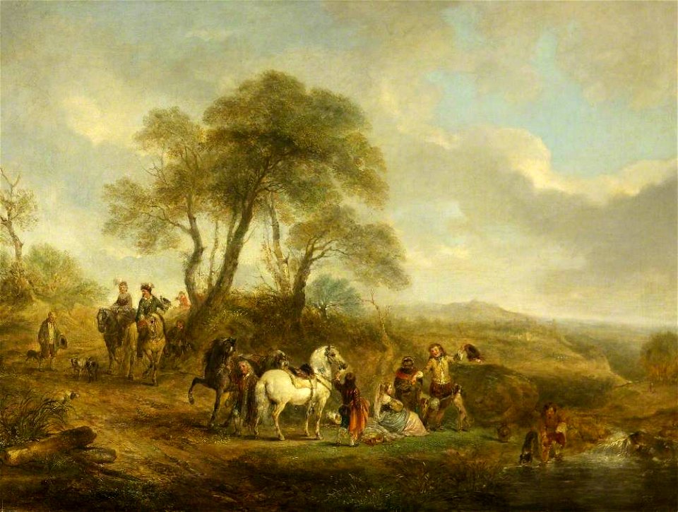 George Henry Andrews (1816-1898) - A Hunting Party Resting - 20923 - National Trust