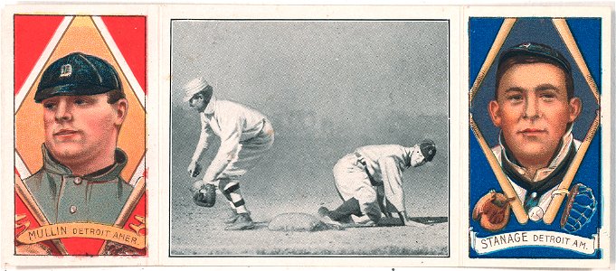 George J. Mullin-Oscar Stanage, Detroit Tigers, baseball card portrait LCCN2008678411