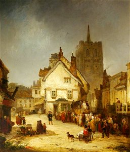 George Jones (1786-1869) - The Market Place, St Albans, Hertfordshire - 11718 - National Trust