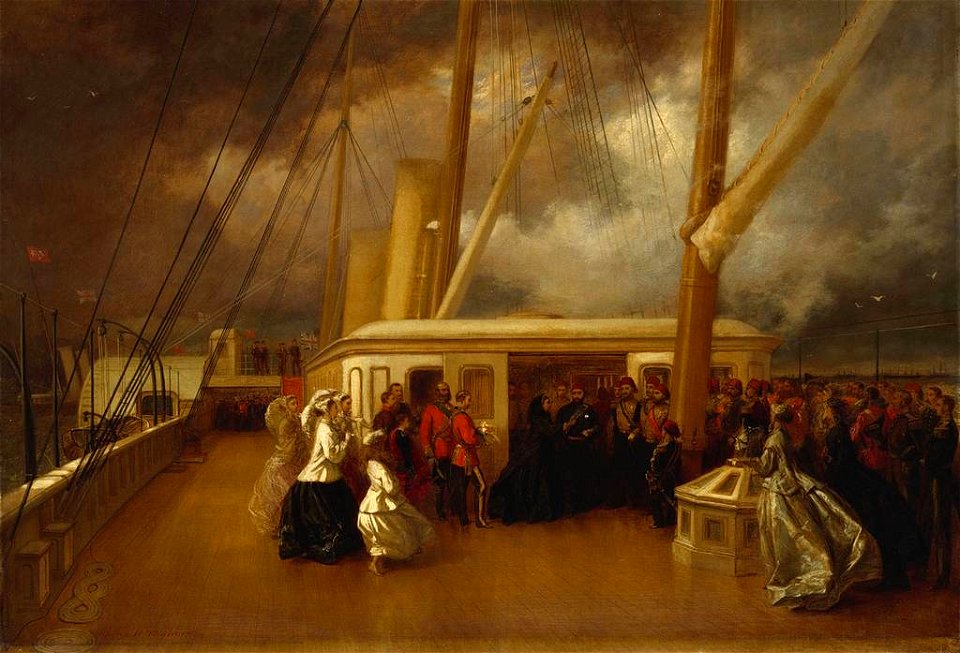 George Housman Thomas (1824-68) - The Investiture of the Sultan with the Order of the Garter, 17 July 1867 - RCIN 406336 - Royal Collection