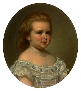 George Koberwein (1820-76) - Princess Alix of Hesse, later Empress Alexandra Feodorovna of Russia (1872-1918), when a Child. - RCIN 406223 - Royal Collection