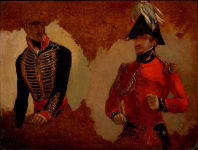 George Jones - Studies of Royal Horse Artillery Uniform, and of an A.D.C. to the Commander-in-Chief- a study for 'T... - Google Art Project