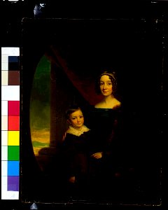 George Linen - Josephine Marie Henriette Pascault Gallatin (Mrs. James Gallatin) (1801-1885) and her son, Albert Gallatin II (1830-1930) - 1943.135 - Fogg Museum