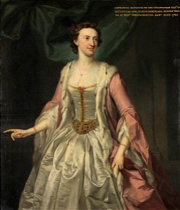 George Knapton (1698-1778) (attributed to) - Catherine Collingwood (d.1761), Lady (Robert) Throckmorton - 135586 - National Trust