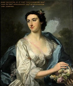 George Knapton (1698-1778) (attributed to) - Mary Teresa Throckmorton, Mrs Thomas Fitzherbert - 135585 - National Trust