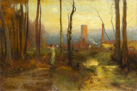 George Inness - The Mill Stream, Montclair, New Jersey - 2000.236 - Minneapolis Institute of Arts. Free illustration for personal and commercial use.