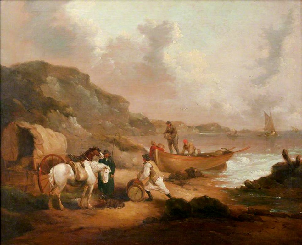 George Morland (1763-1804) - Smugglers on a Beach - 1412311 - National Trust