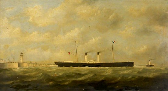 George Mears (1826-1906) - The Paddle Steamer 'Bordeaux' - BHC3241 - Royal Museums Greenwich