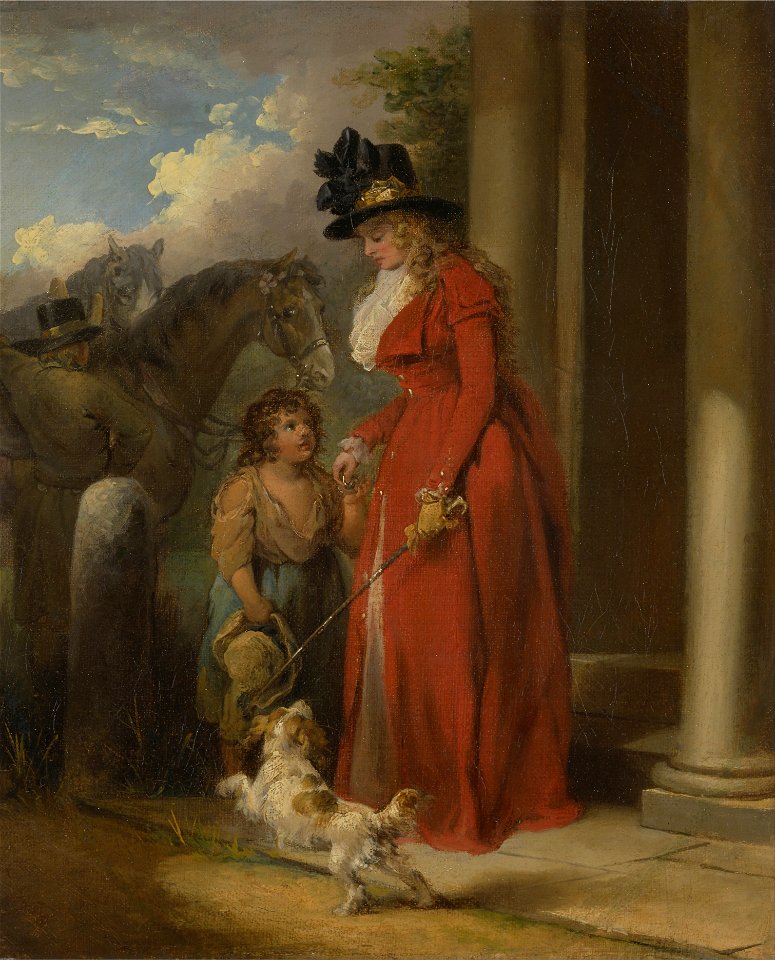 George Morland - The Squire's Door - Google Art Project