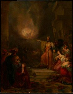 George Jones (1786-1869) - The Burning Fiery Furnace - N00389 - National Gallery. Free illustration for personal and commercial use.