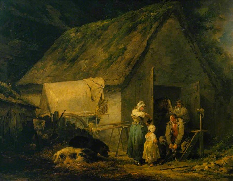 George Morland (1763-1804) - Morning, Higglers Preparing for Market - N05796 - National Gallery