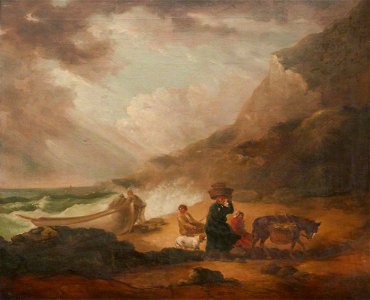 George Morland (1763-1804) - A Stormy Seashore Scene - 1412310 - National Trust