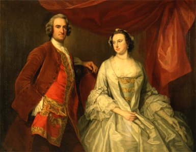 George Knapton - A Man and a Woman, Possibly of the Missing Family, of Little Park House, Wickham, Hampshire - Google Art Project
