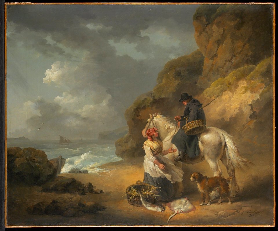 George Morland - Selling Fish - 2001.44 - Minneapolis Institute of Arts