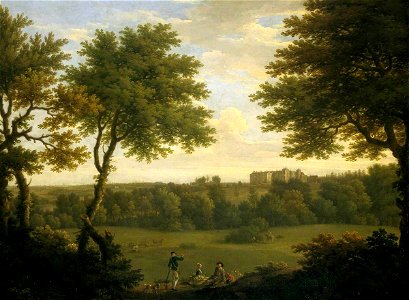 George Lambert (c.1700-1765) - View of Copped Hall in Essex, from the Park - T07555 - Tate