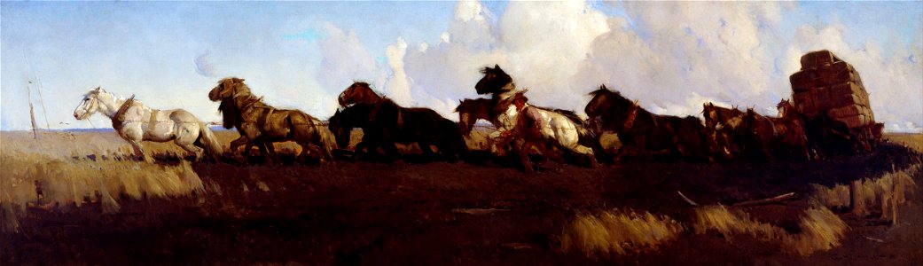 George W Lambert - Across the black soil plains - Google Art Project