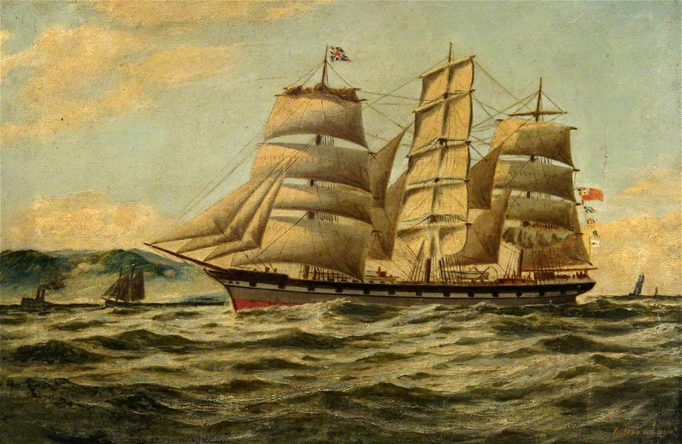 George Parker Greenwood (1850-1904) - The Ship 'Lyttelton' - BHC3461 - Royal Museums Greenwich