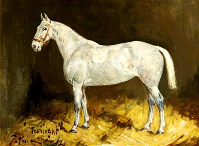 George Richard Pain (c.1793-1838) - A Grey Mare, 'Twilight' - 254688 - National Trust
