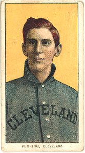 George Perring, Cleveland Naps, baseball card portrait LCCN2008676569