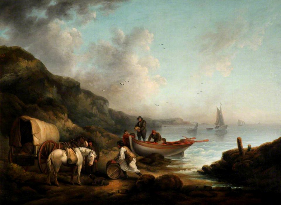 George Morland (1763-1804) - Smugglers - BHC1077 - Royal Museums Greenwich
