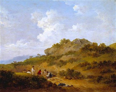 George Morland (1763-1804) - The Gravel Diggers - N01067 - National Gallery. Free illustration for personal and commercial use.