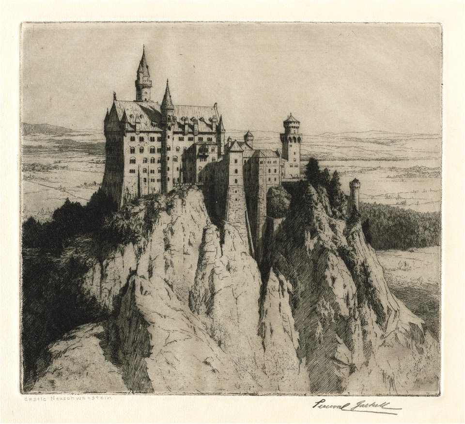 George Percival Gaskell (British, 1868-1934) - Castle Neuschwanstein - 1979.97 - Cleveland Museum of Art
