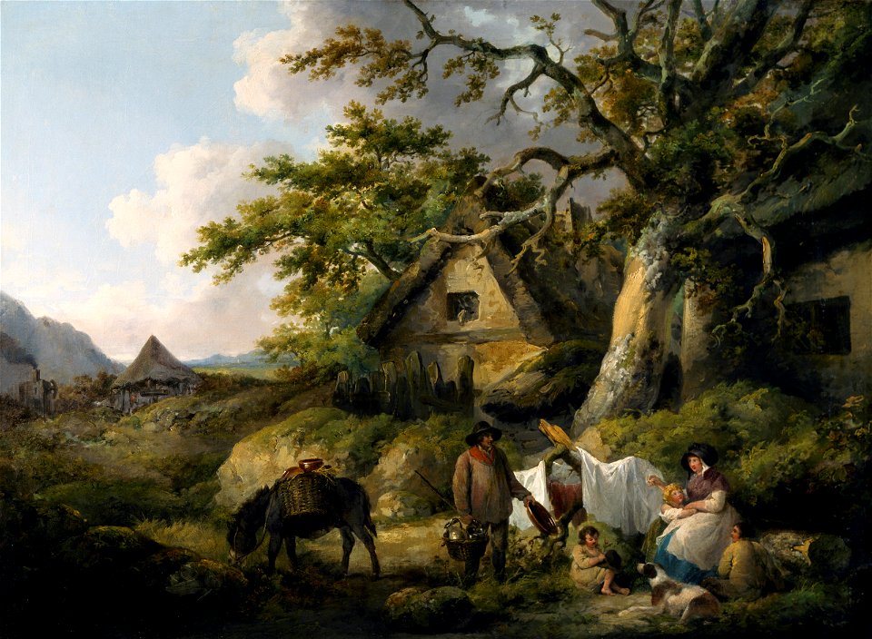 George Morland - View at Enderby, Leicestershire - BF.1986.3 - Museum of Fine Arts