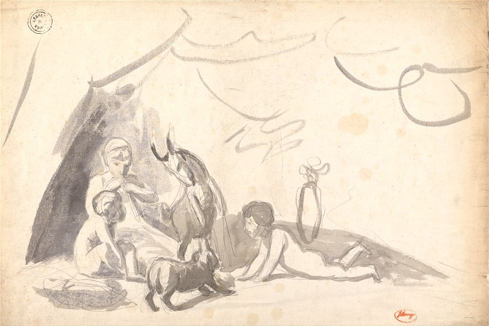 George Romney - Children with a Goat and a Dog - Google Art Project