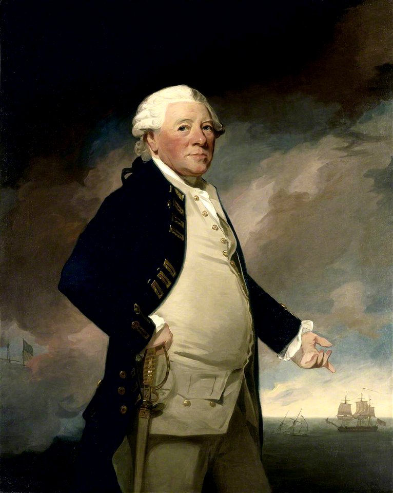 George Romney (1734-1802) - Vice-Admiral Sir Hyde Parker (1714–1782) - BHC2931 - Royal Museums Greenwich