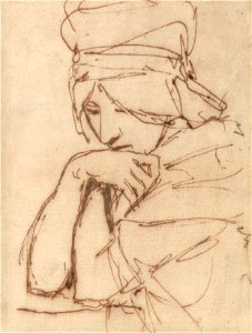 George Romney - A Pensive Lady - Google Art Project