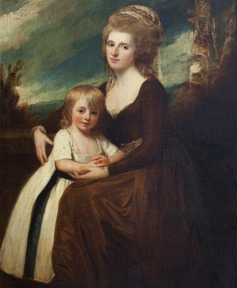 George Romney (1734-1802) - Frances Bankes (1756–1847), Lady Brownlow, with Her Son, The Honourable John Cust (1779–1853), Later 1st Earl Brownlow, GCH, FRS, MP - 436155 - National Trust