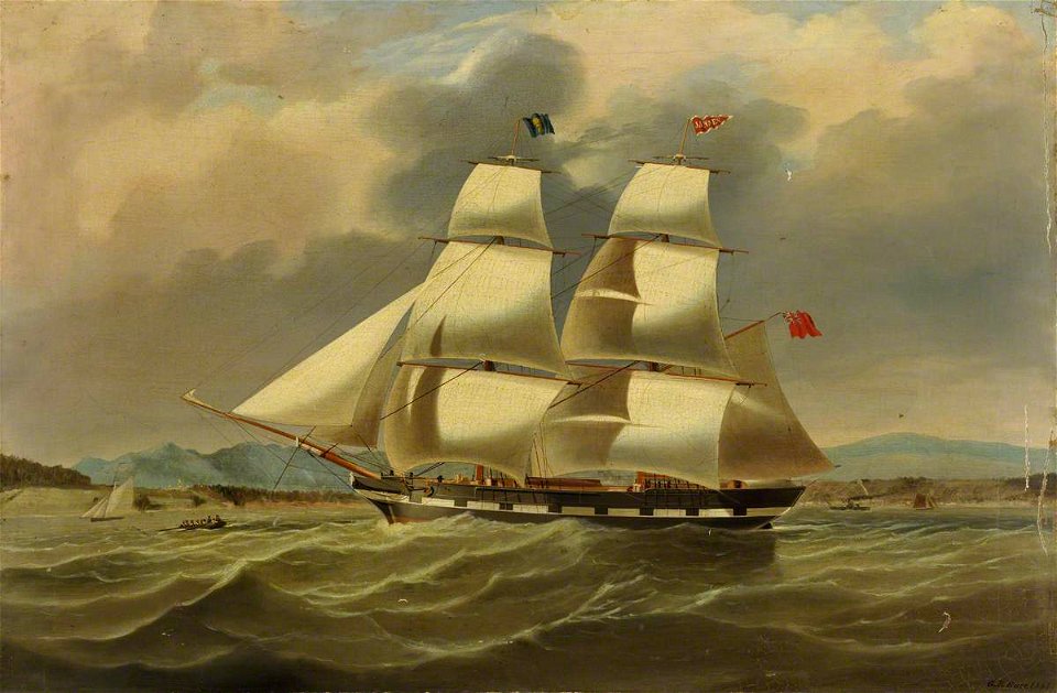 George Renwick Barr (1820-1898) - The Brig 'Jansen' - BHC3425 - Royal Museums Greenwich