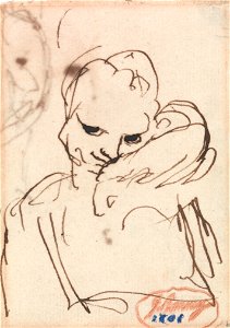 George Romney - A Girl with a Rabbit or Pet Dog on Her Shoulder - Google Art Project