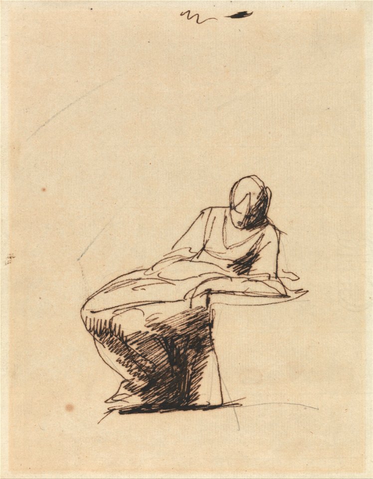George Romney - A Seated Woman - Google Art Project