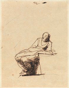 George Romney - A Seated Woman - Google Art Project