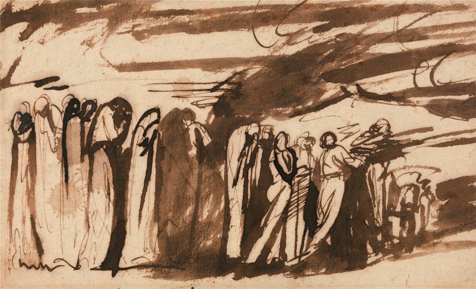 George Romney - A Procession of the Damned- Study for the Damned in Dante's Inferno - Google Art Project