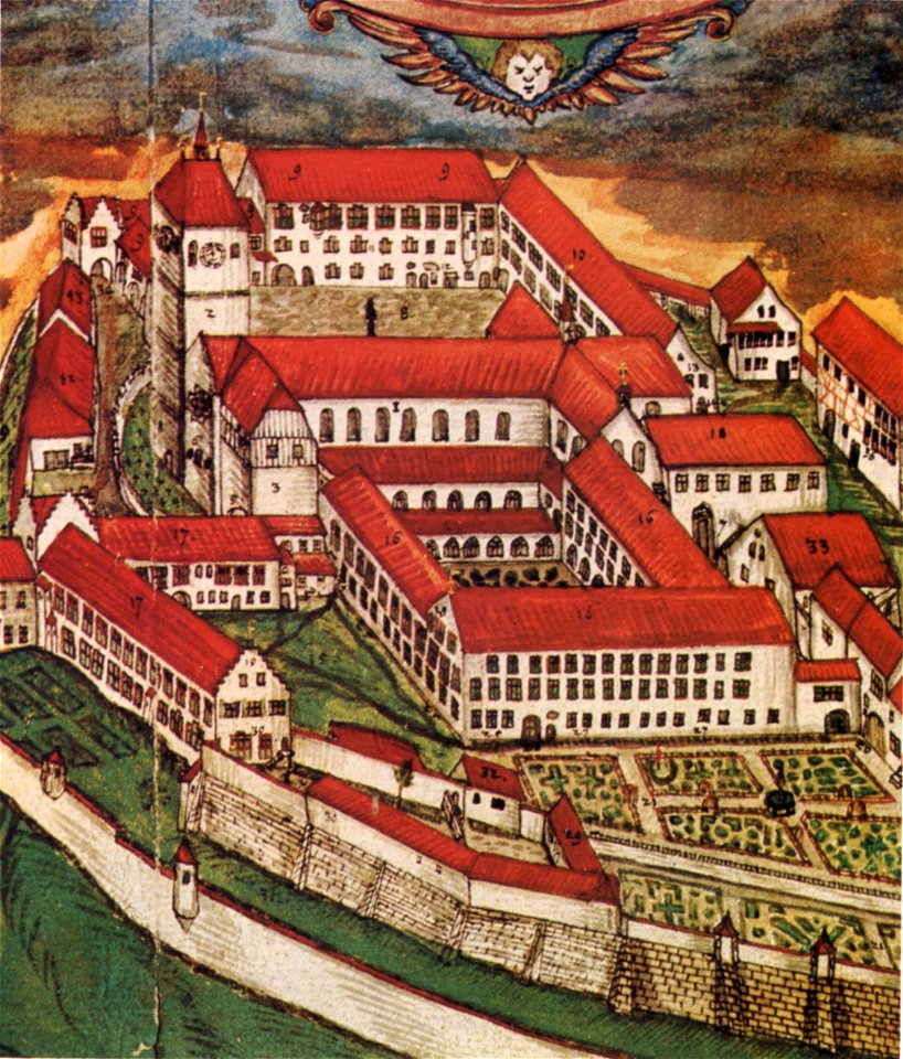Gabriel Bucelin Kloster Weingarten von Südwest 1627