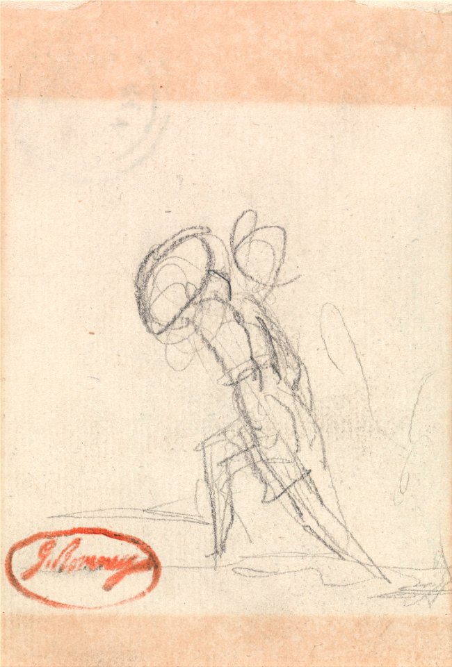 George Romney - Charging Figure with Shield - Google Art Project
