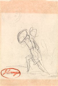 George Romney - Charging Figure with Shield - Google Art Project
