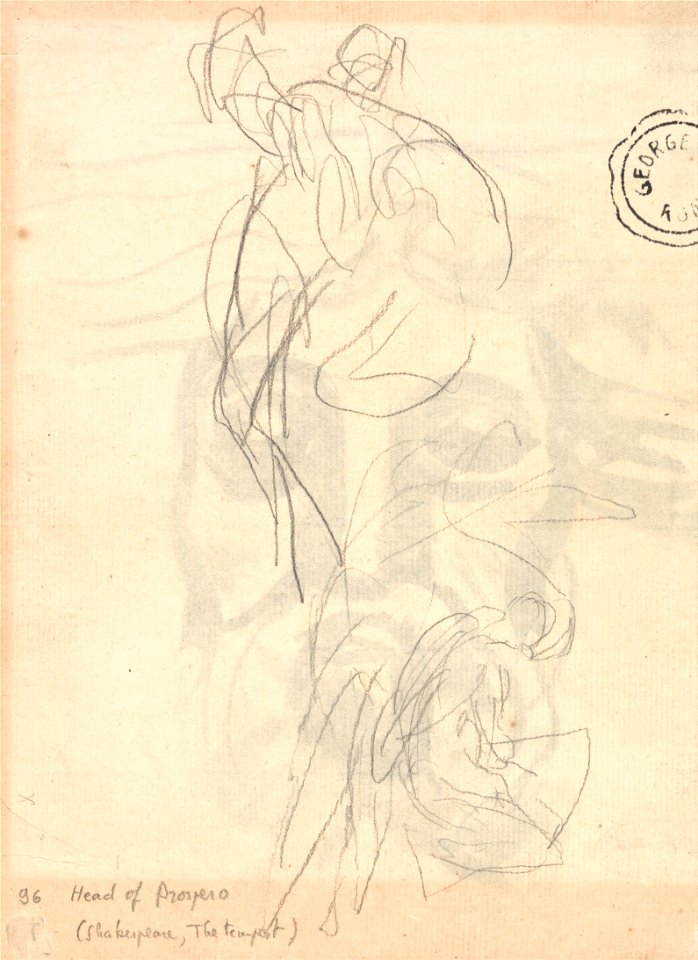 George Romney - Cloaked Figure Leaping - Google Art Project