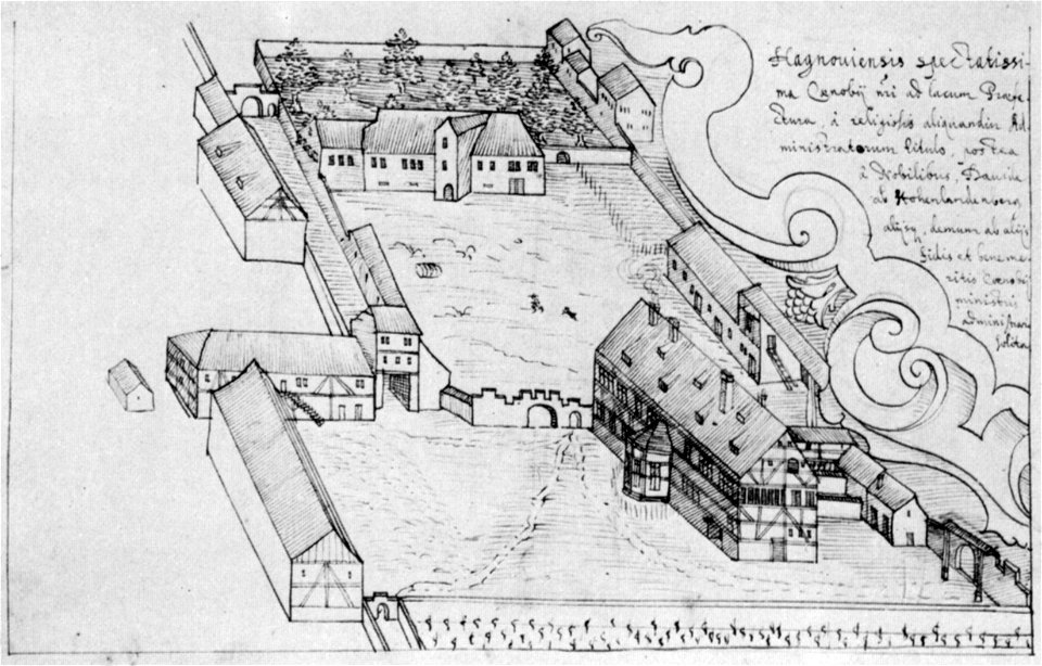 Gabriel Bucelin Vogtei Hagnau von Nordost c1639