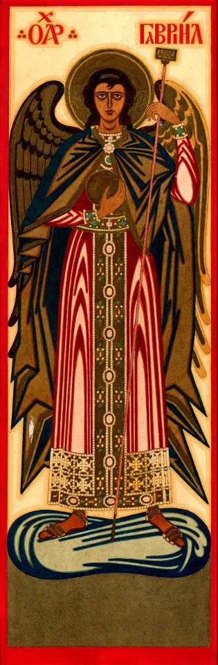 Gabriel by I.Bilibin (1936, priv.coll)