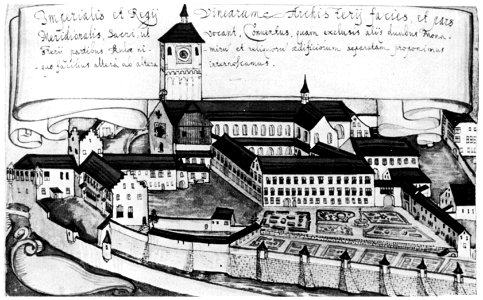 Gabriel Bucelin Kloster Weingarten 1642 von Südwest