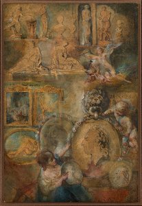 Gabriel de Saint-Aubin, Allegory of the Salon of 1769