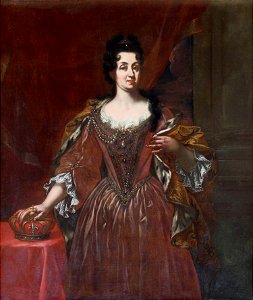 Gabbiani, Giovanni Gaetano (attr.) - Official portrait of Marguerite Louise d'Orléans as Grand Duchess of Tuscany. Free illustration for personal and commercial use.
